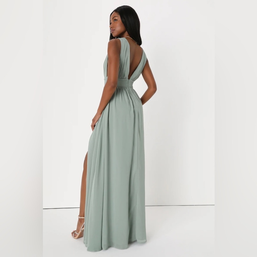 Heavenly Hues Sage Brush Maxi Dress - Picture 2 of 7